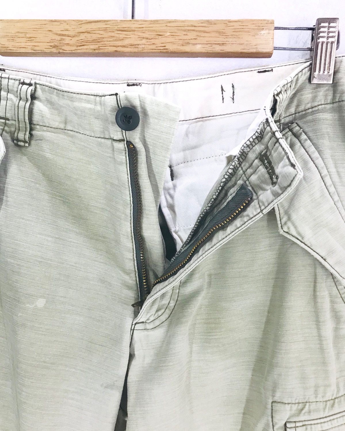 Japanese Brand UNITED ARROWS Olive Green Faded Military Drawstring Cargo Size US 32 / EU 48 - 16 Thumbnail