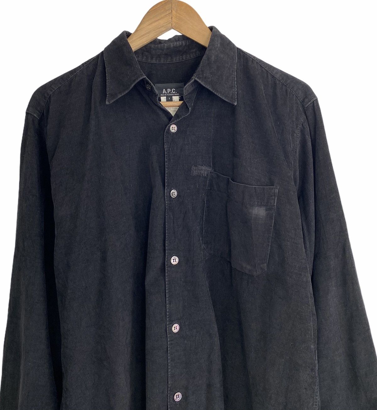 A.P.C. GRAIL🔥A.P.C Rue De Fleurus Paris Corduroy Button Up Shirt Size US M / EU 48-50 / 2 - 3 Thumbnail