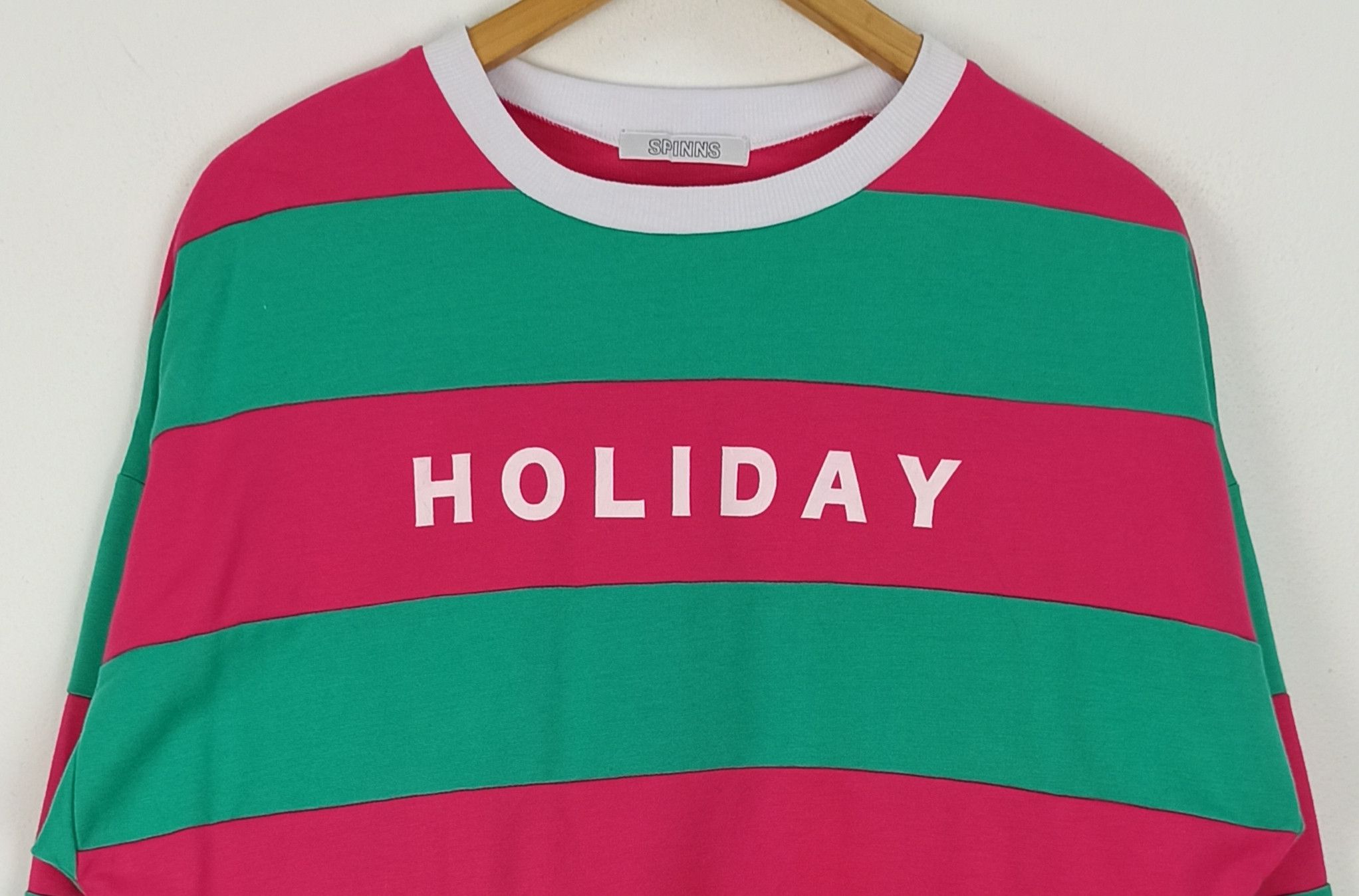 Japanese Brand Holiday Sweatshirt Patchwork Design Striped Size US L / EU 52-54 / 3 - 2 Thumbnail