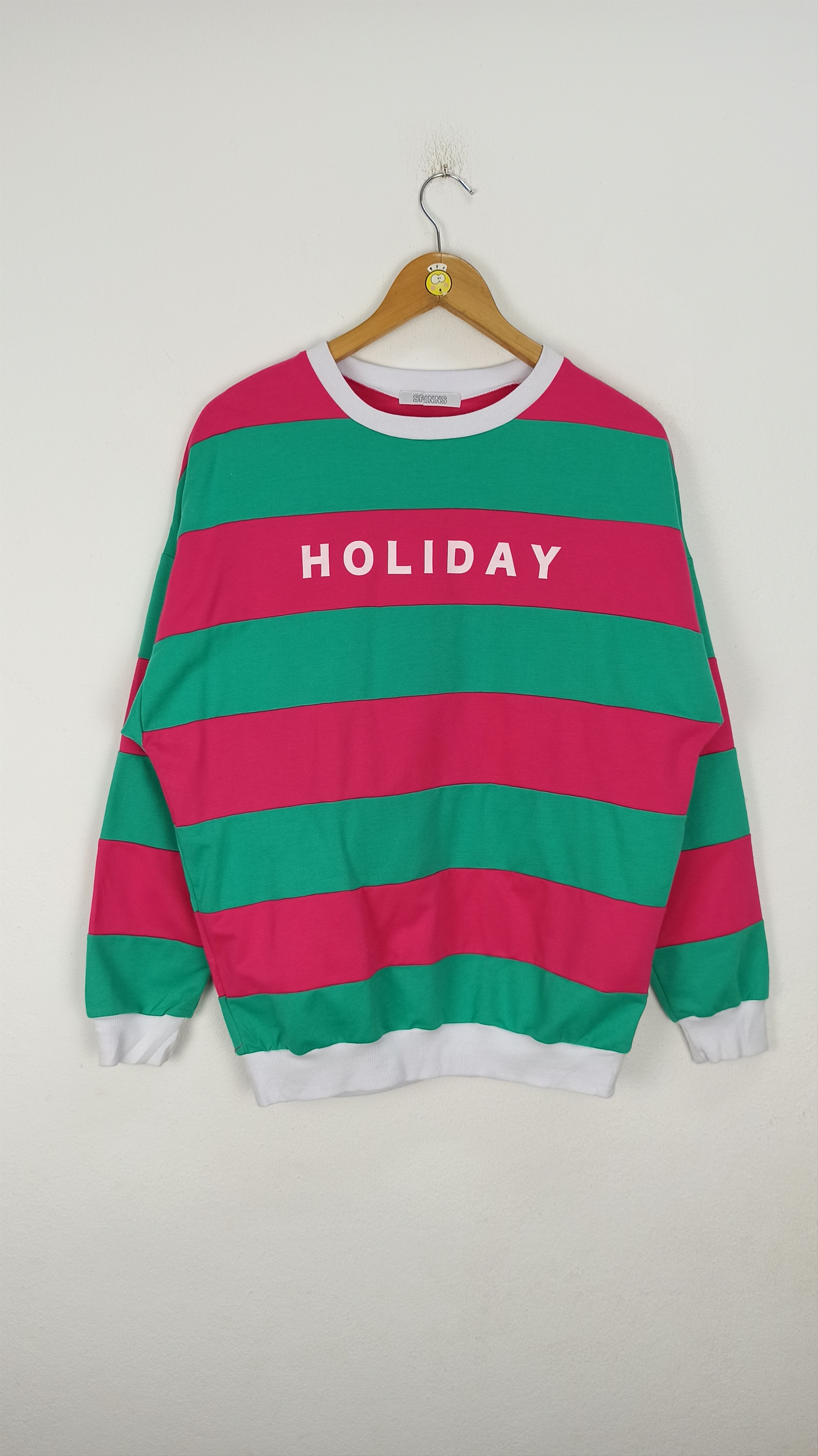Japanese Brand Holiday Sweatshirt Patchwork Design Striped Size US L / EU 52-54 / 3 - 1 Thumbnail