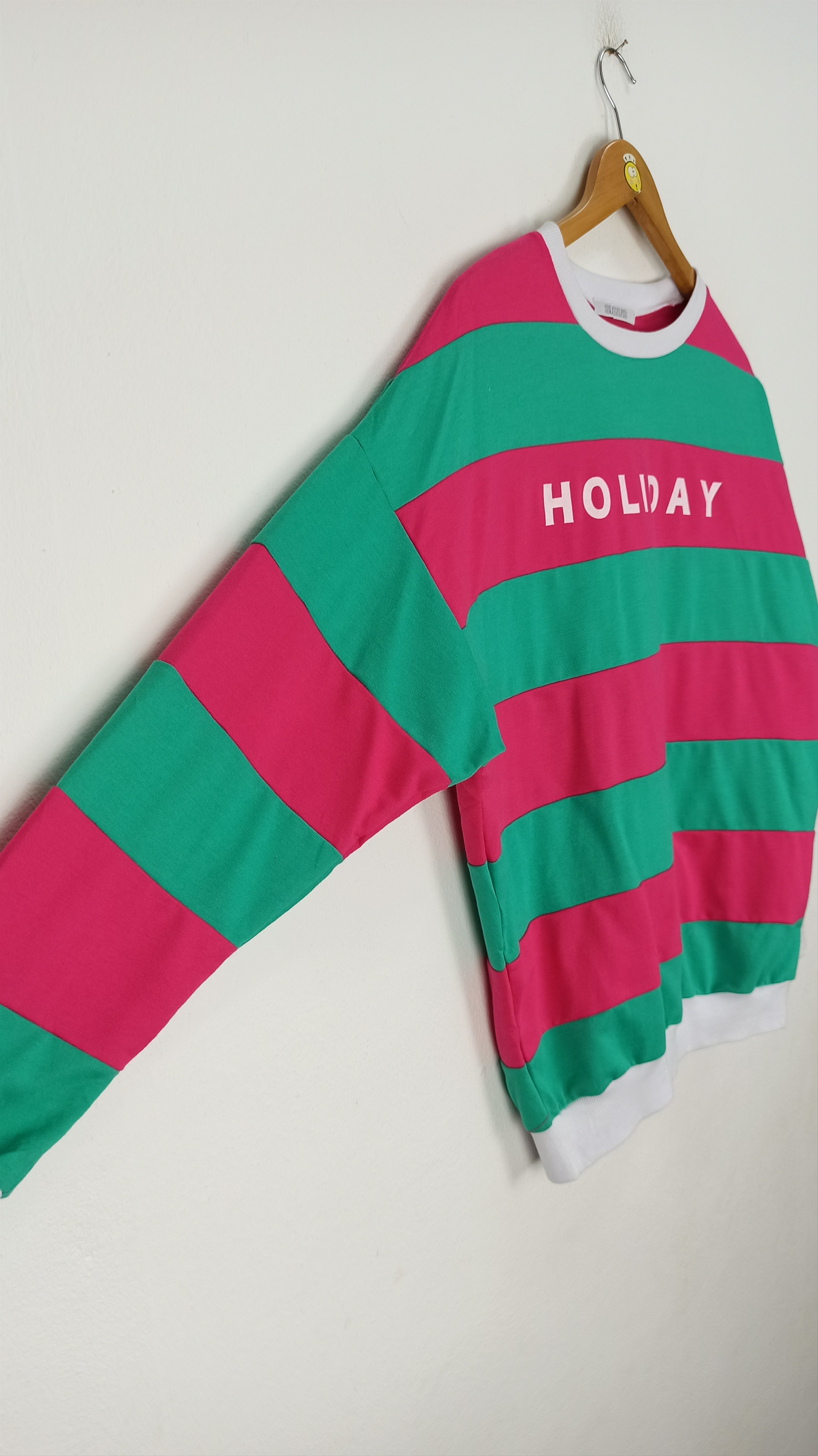 Japanese Brand Holiday Sweatshirt Patchwork Design Striped Size US L / EU 52-54 / 3 - 3 Thumbnail