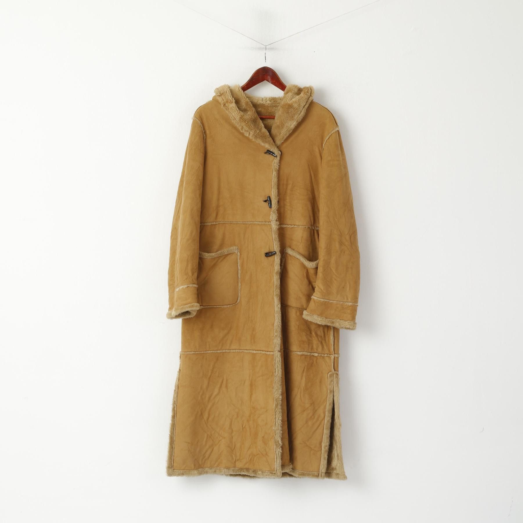 Vintage Elena Monti Women 42 XL Duffle Coat Brown Boho 3134 Size XL / US 12-14 / IT 48-50 - 1 Thumbnail