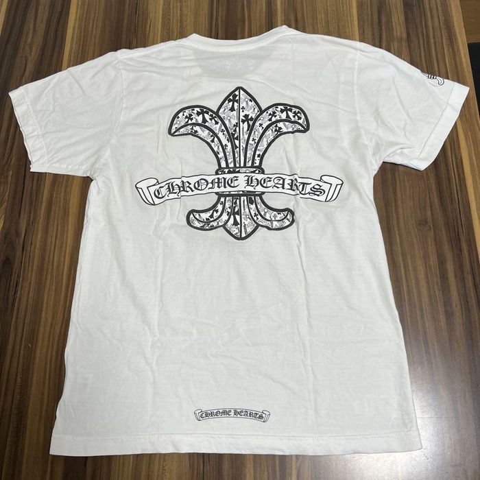 Chrome Hearts CHROME HEARTS Logo Print Short Sleeve T-Shirt White S ...