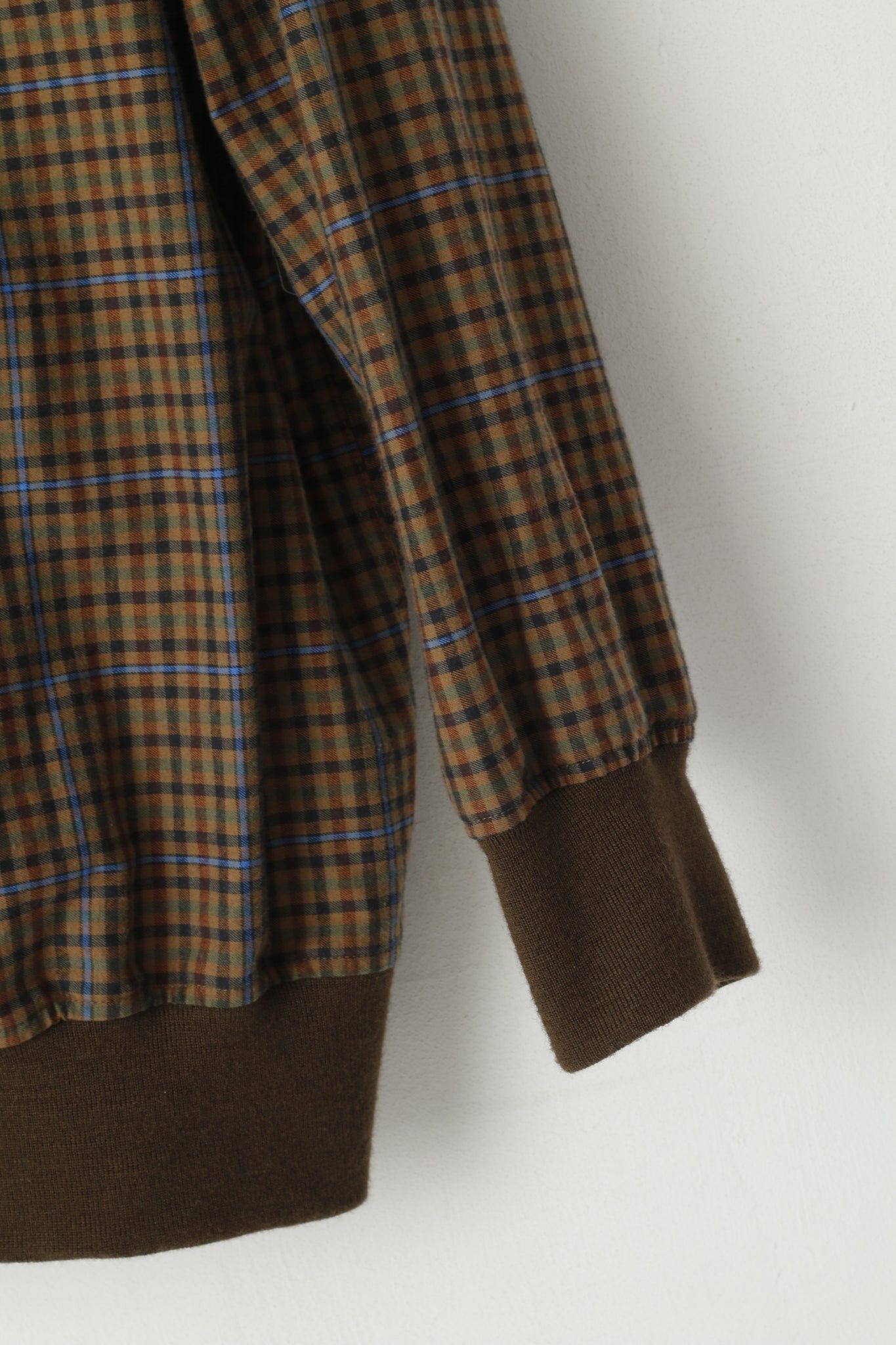 Vintage Walbusch Lanella Men 52 L Jumper Brown Check Retro 6670 Size US L / EU 52-54 / 3 - 3 Thumbnail