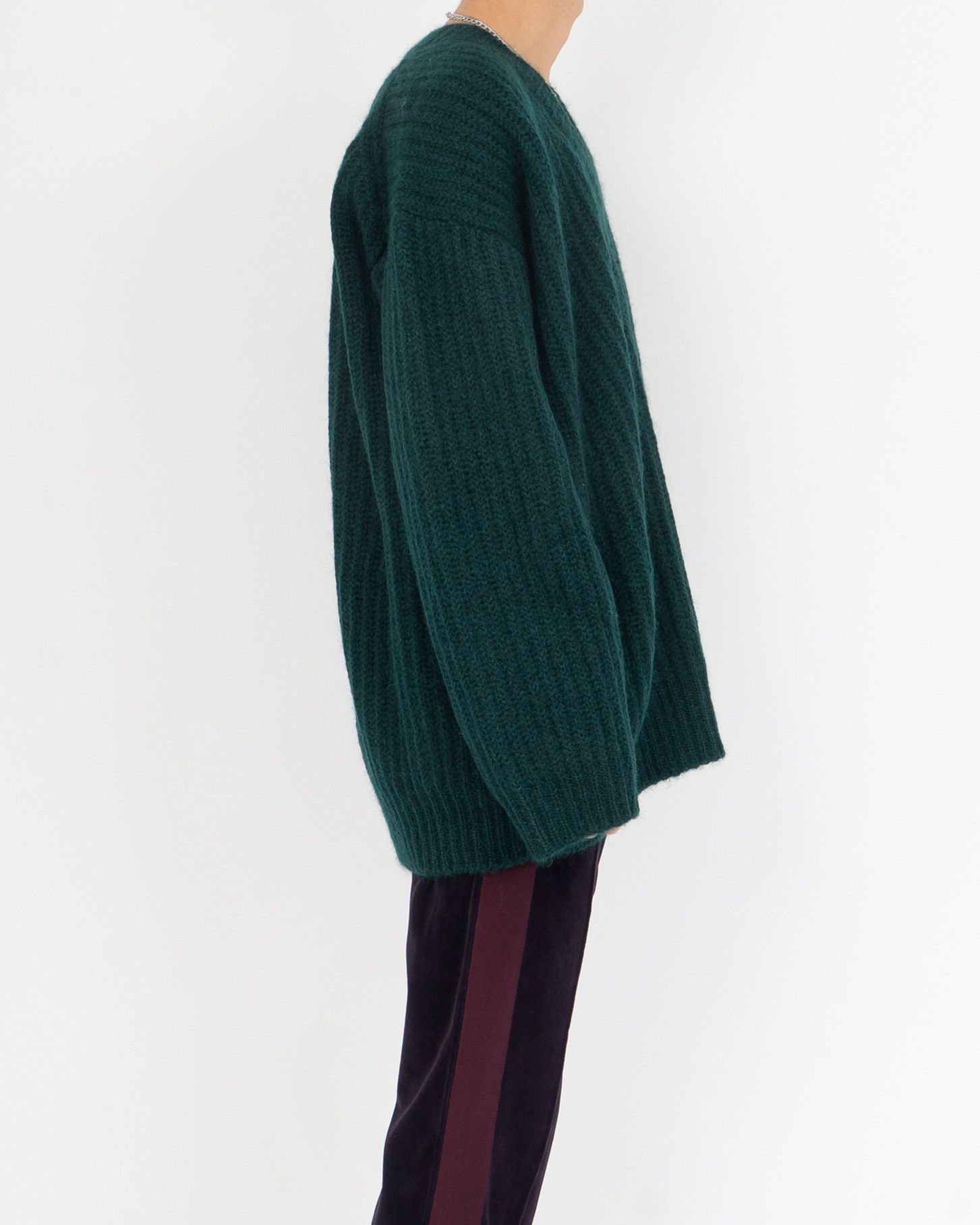 Calvin Klein 205W39NYC × Raf Simons Oversized V Neck Knit Forrest Green Size US S / EU 44-46 / 1 - 3 Thumbnail