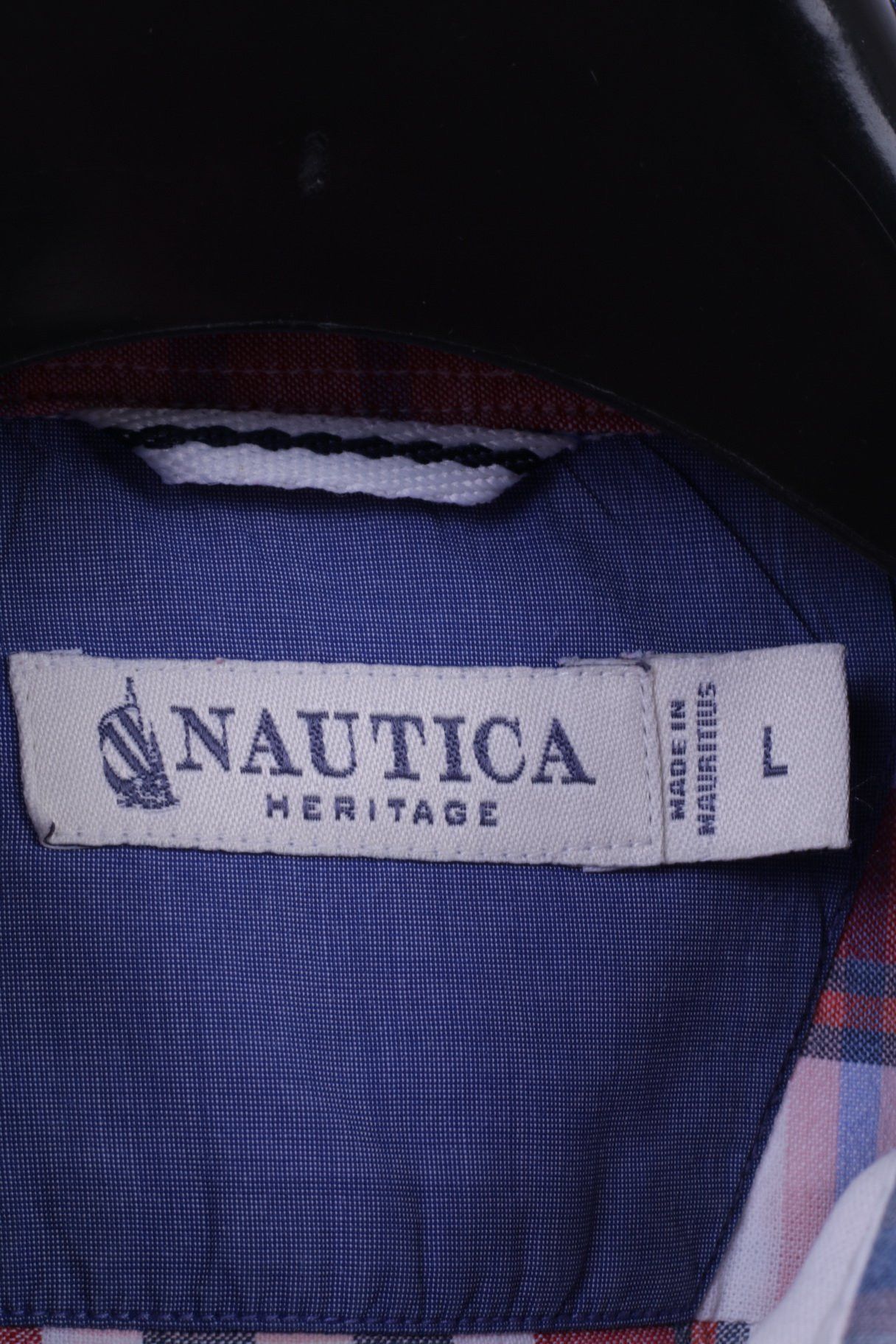 Nautica Nautica Mens L Casual Shirt Blue Check Heritage Fit 5285 Size US L / EU 52-54 / 3 - 4 Thumbnail