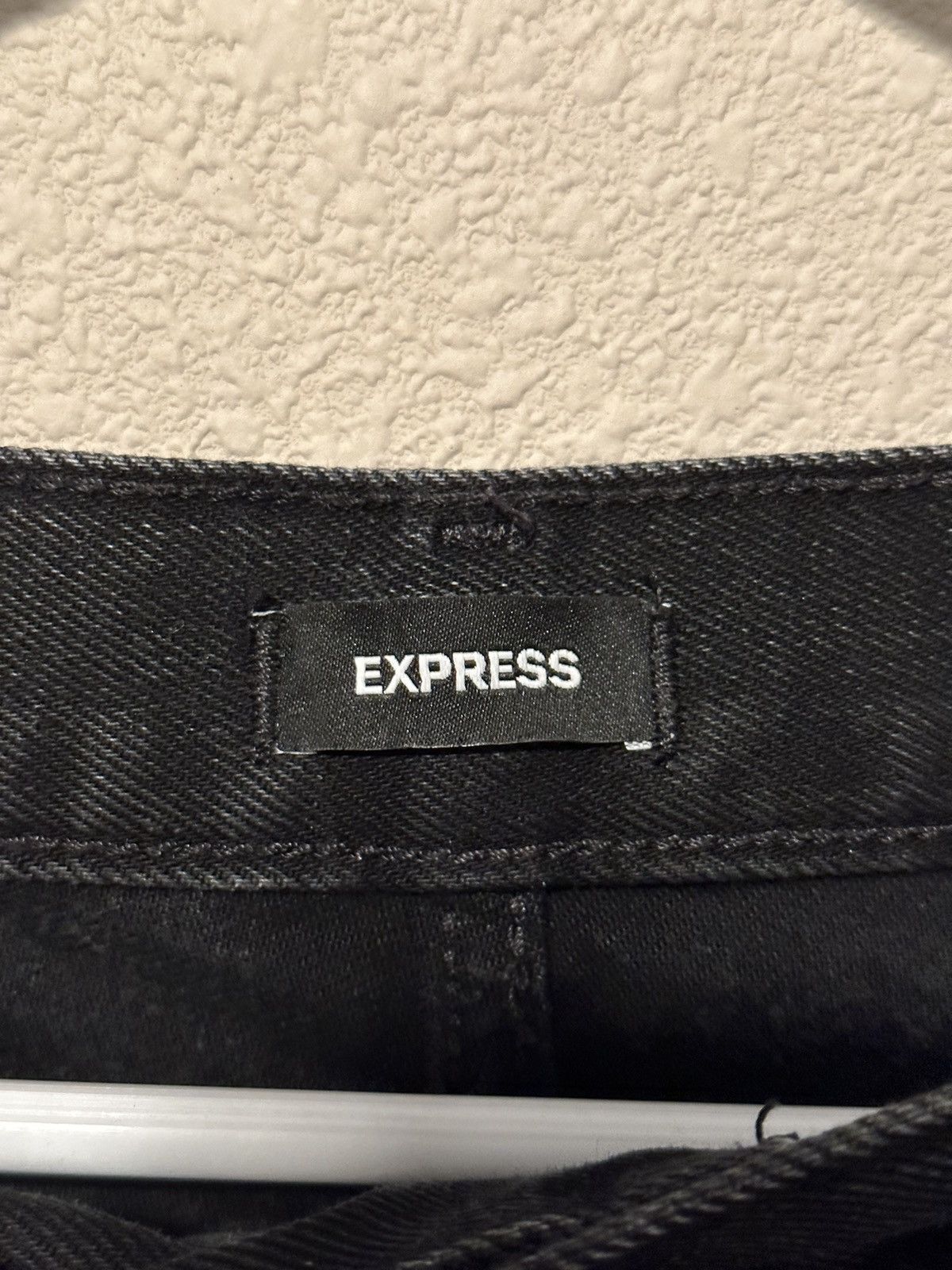 Express Faded Black Wide Leg High Rise Jeans Size US 32 / EU 48 - 4 Thumbnail