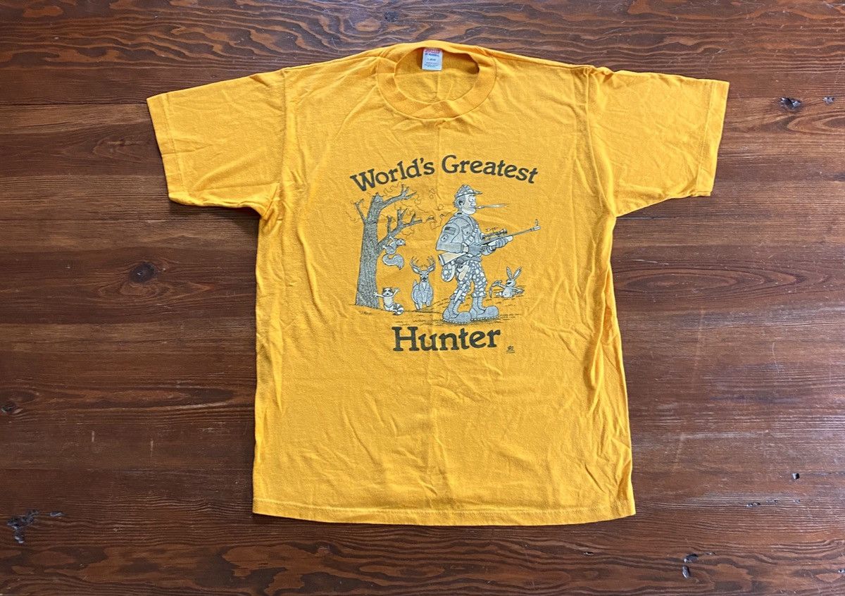 Jerzees Vintage 1985 World’s Greatest Hunter Jerzees Tee Size US M / EU 48-50 / 2 - 1 Thumbnail