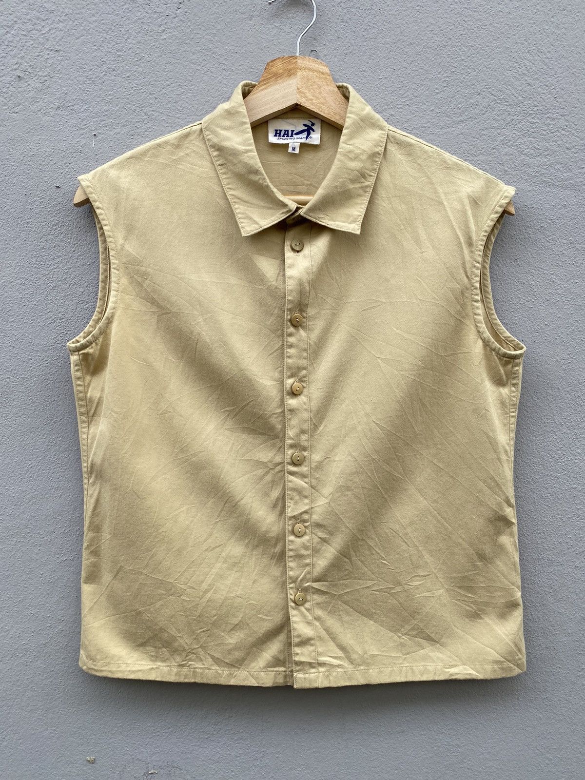 Hai Sporting Gear × Issey Miyake 💥Vintage HAI SPORTING GEAR Issey Miyake Sleeveless Shirt Size M / US 6-8 / IT 42-44 - 4 Thumbnail