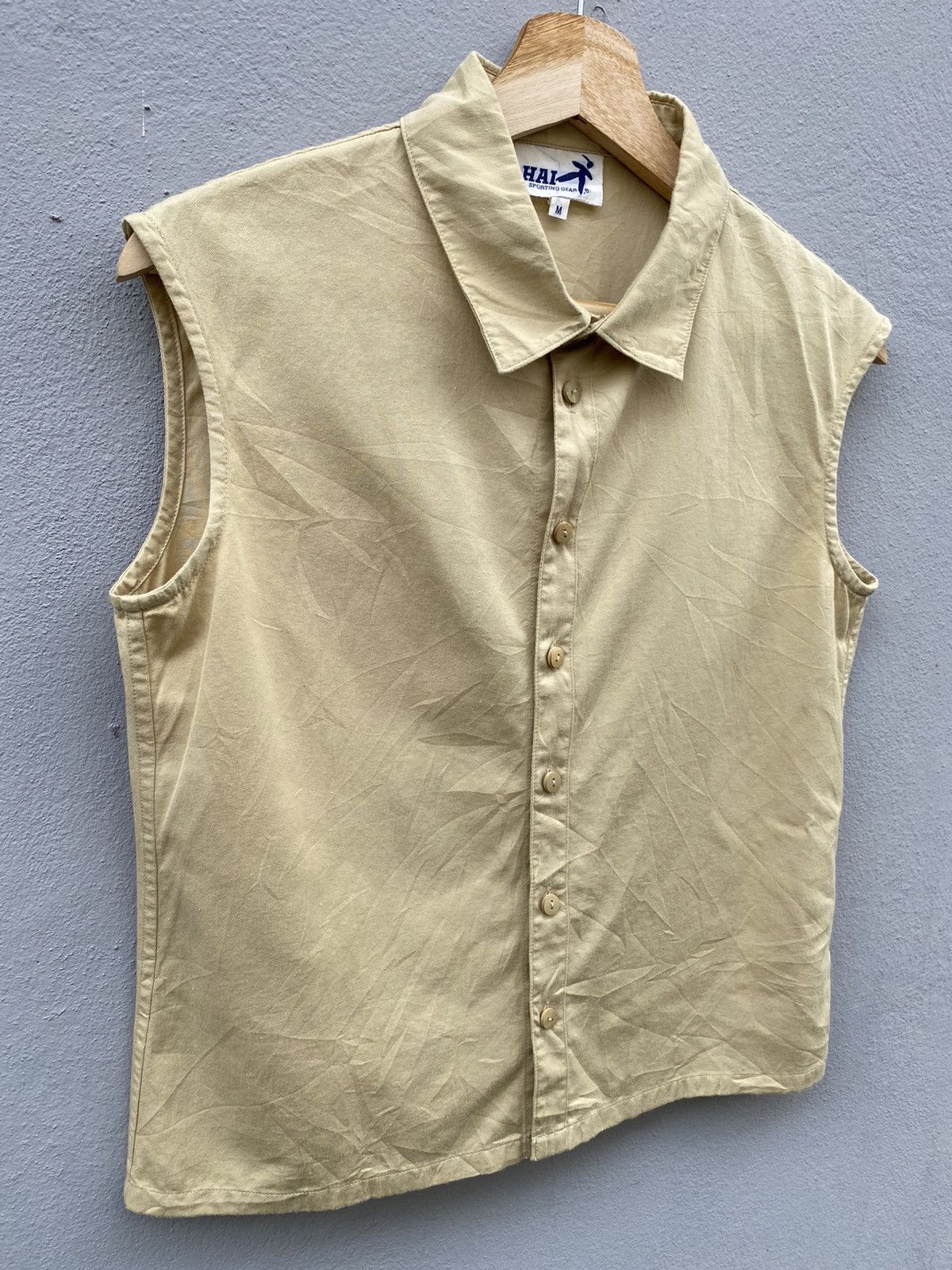 Hai Sporting Gear × Issey Miyake 💥Vintage HAI SPORTING GEAR Issey Miyake Sleeveless Shirt Size M / US 6-8 / IT 42-44 - 3 Thumbnail