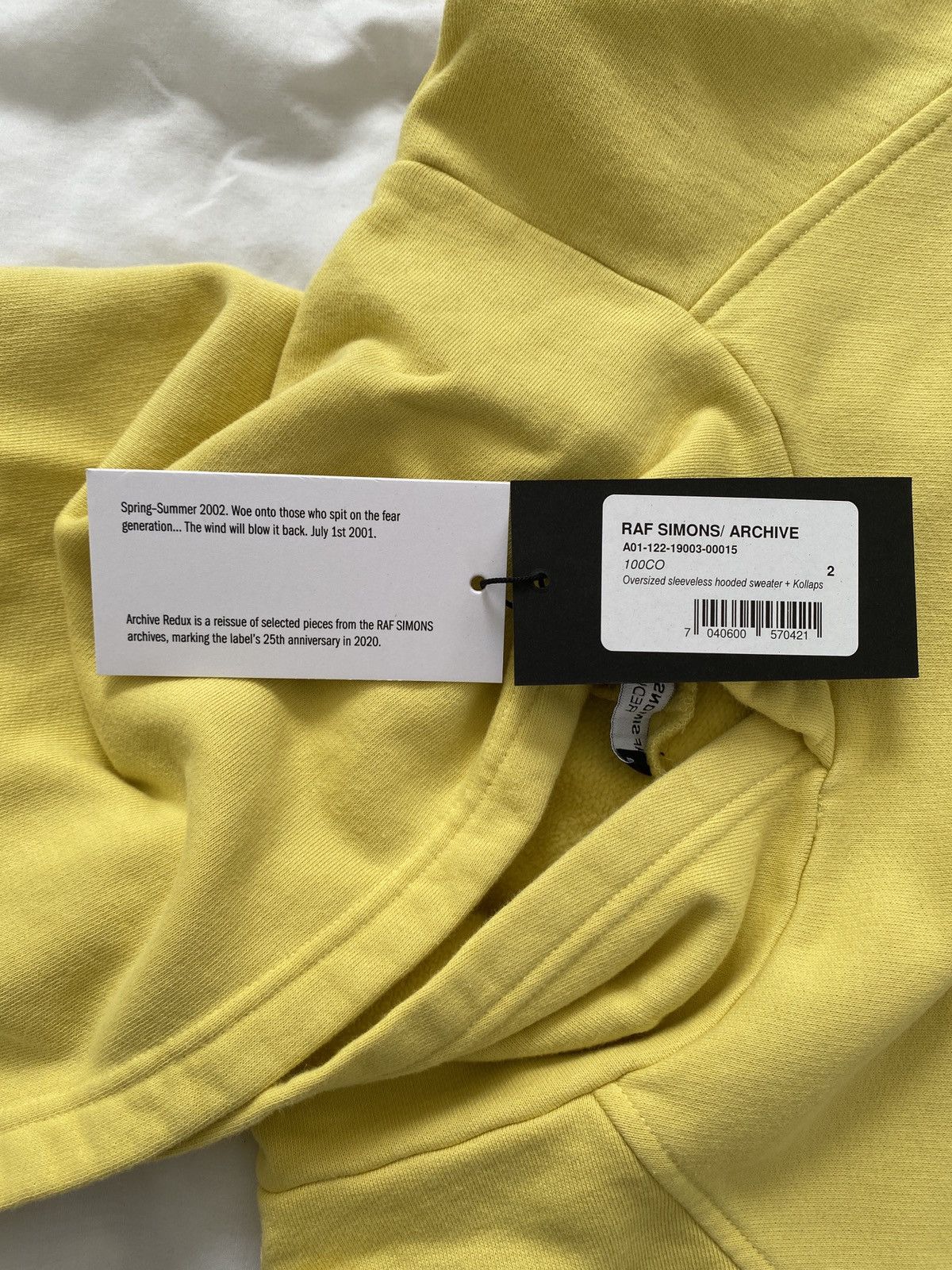Raf Simons Raf Simons Redux SS02 "KOLLAPS" Sleeveless Hoodie Size US S / EU 44-46 / 1 - 17 Thumbnail