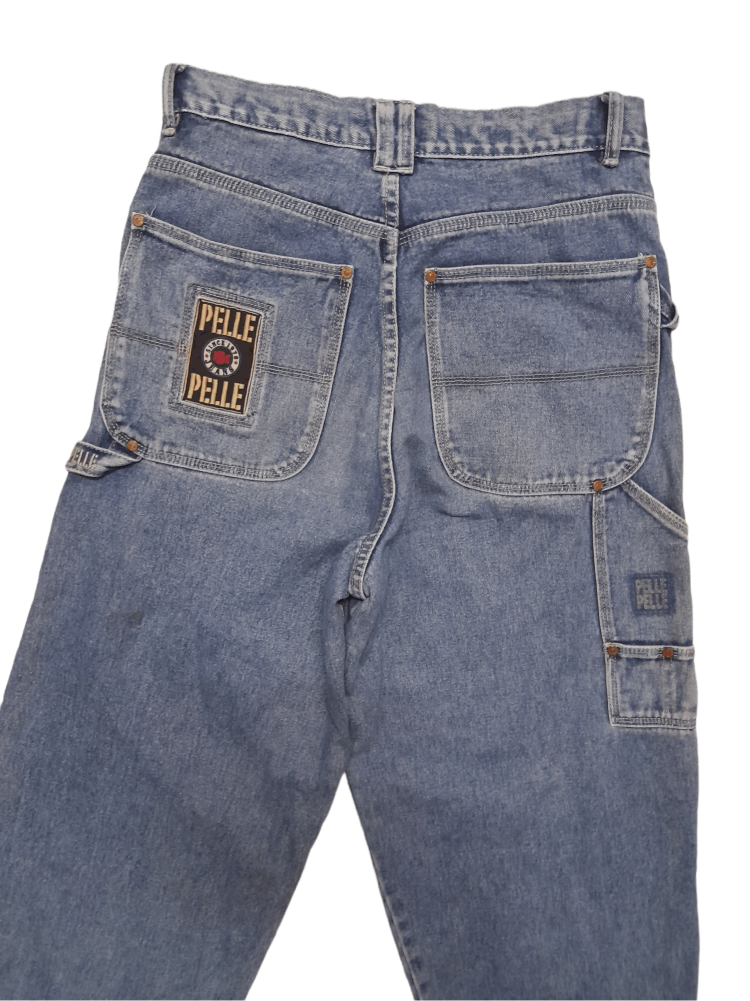 Pelle Pelle × Vintage 90s Pelle Pelle Over-Baggy Denim (169) Size US 32 / EU 48 - 5 Thumbnail