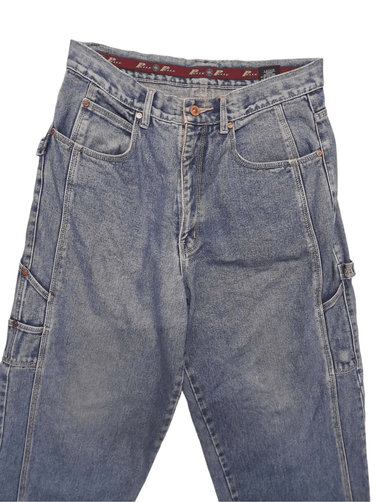 Pelle Pelle × Vintage 90s Pelle Pelle Over-Baggy Denim (169) Size US 32 / EU 48 - 7 Thumbnail