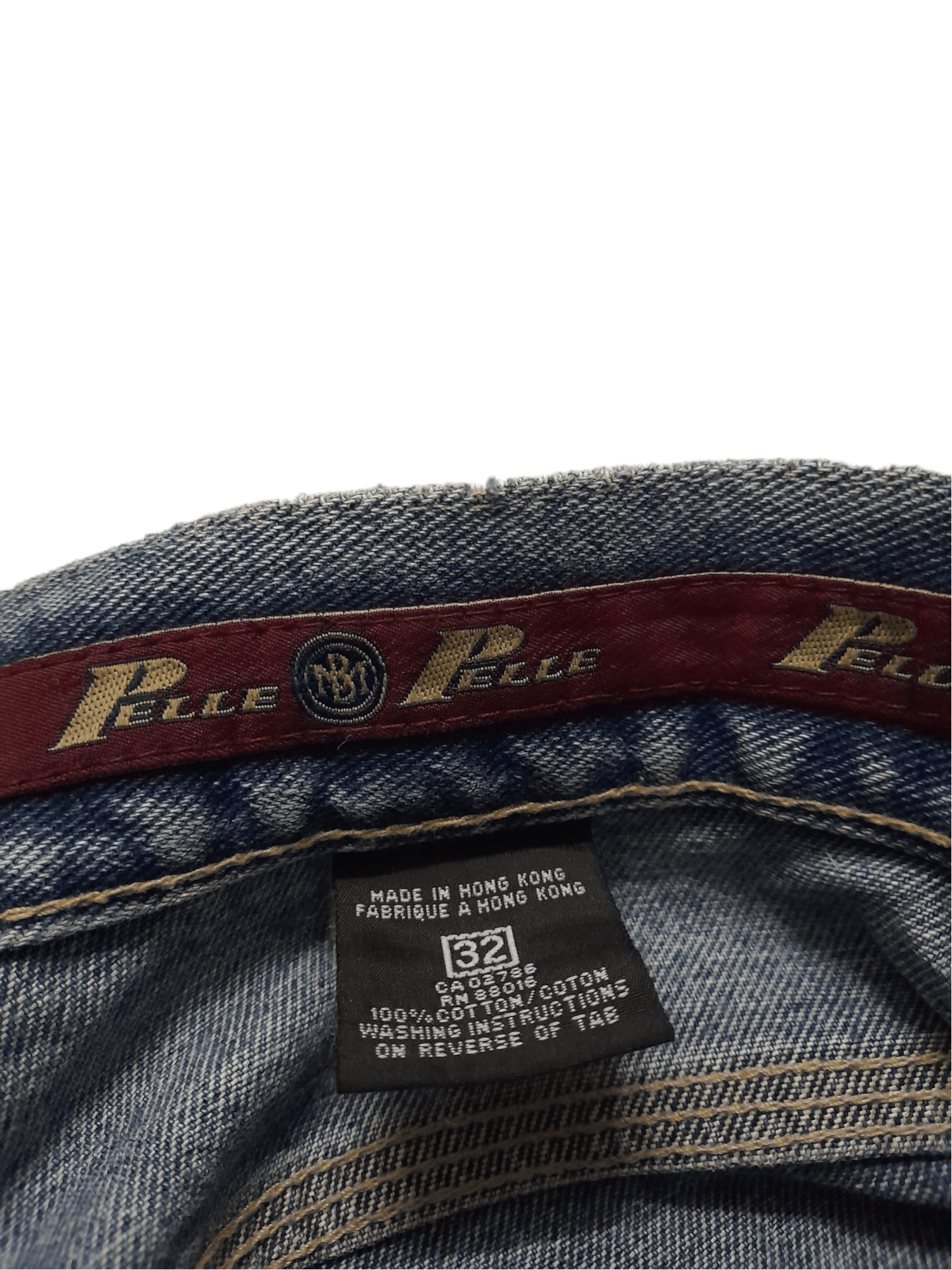 Pelle Pelle × Vintage 90s Pelle Pelle Over-Baggy Denim (169) Size US 32 / EU 48 - 11 Thumbnail
