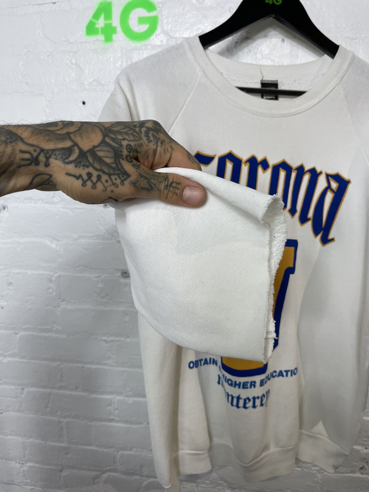 Vintage Vintage 90s Corona Beer University !! Thrashed Sweater XL Size US XL / EU 56 / 4 - 4 Thumbnail