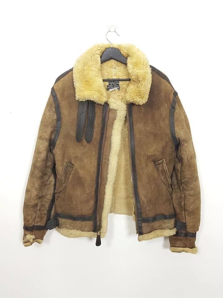 AVIREX LTD Vtg B-3 Leather Sheepskin Shearling Jacket