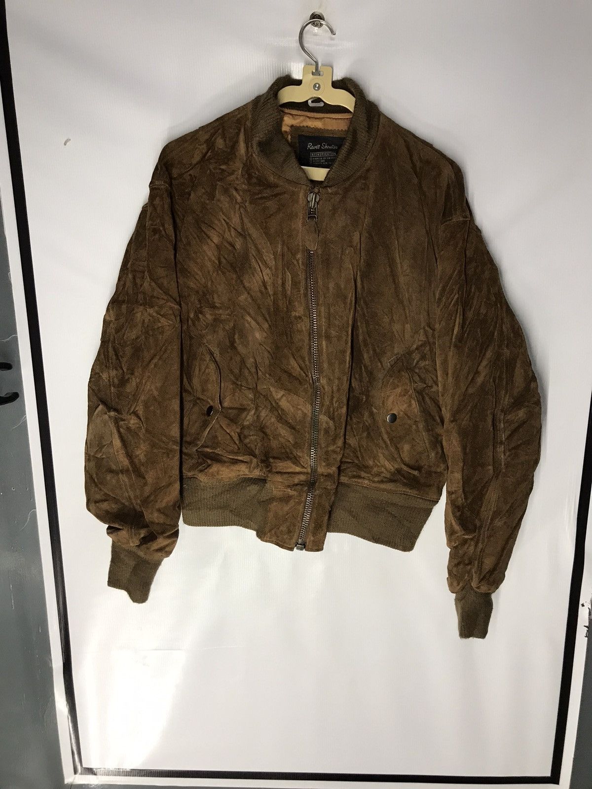 Leather × Vintage Raves shouter bombers leather zipper jacket Size US L / EU 52-54 / 3 - 8 Thumbnail