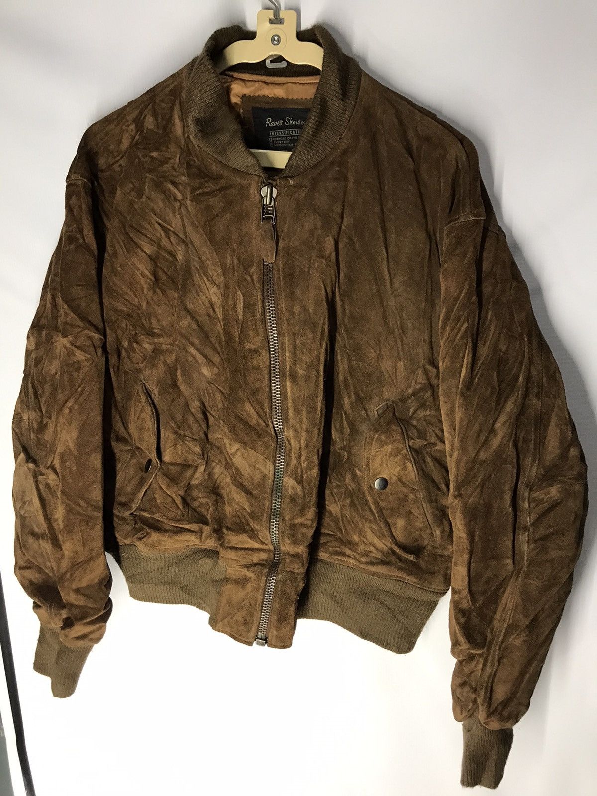 Leather × Vintage Raves shouter bombers leather zipper jacket Size US L / EU 52-54 / 3 - 6 Thumbnail