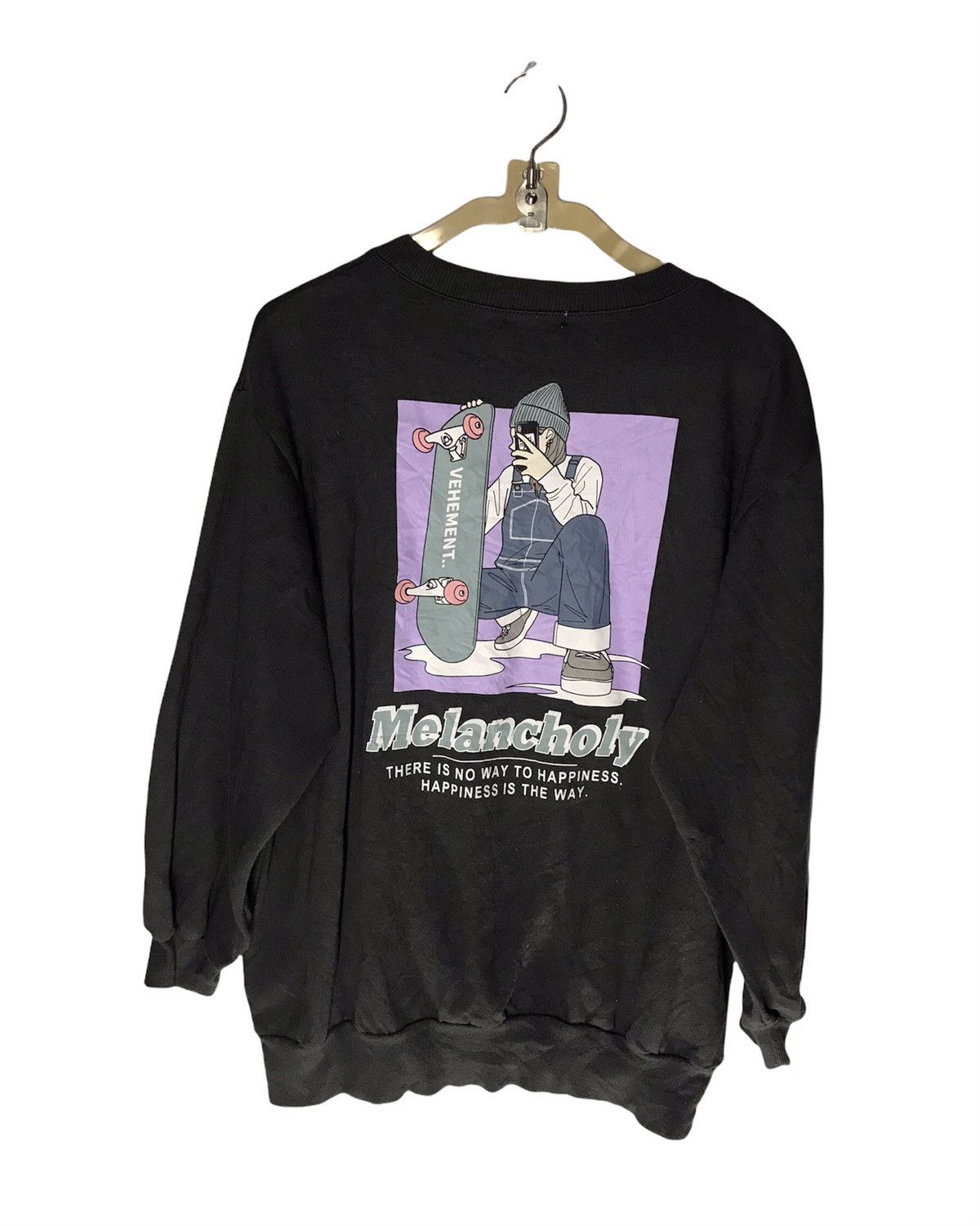 Street fashion sweatshirt back big printed by vehement