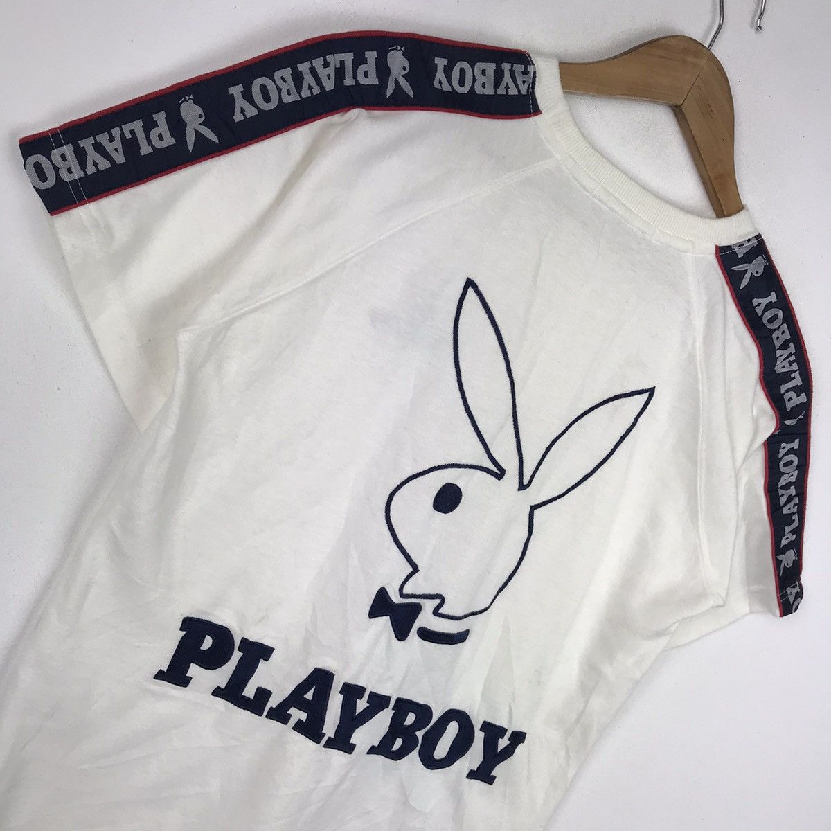 Playboy Vintage Playboy Big Bunny Side Tape Logo-Embroided T-Shirt Size US M / EU 48-50 / 2 - 6 Thumbnail