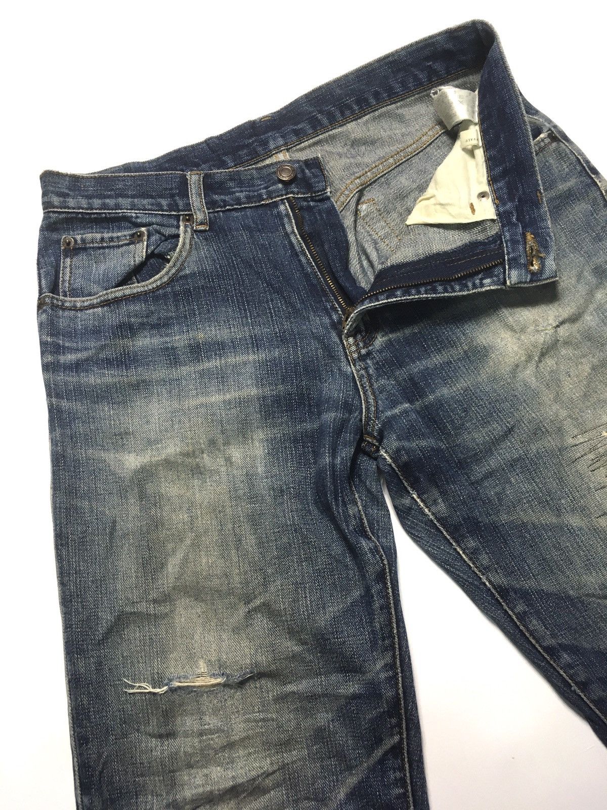 Japanese Brand × Vintage Vintage top valu distressed denim japan Size US 31 - 5 Thumbnail