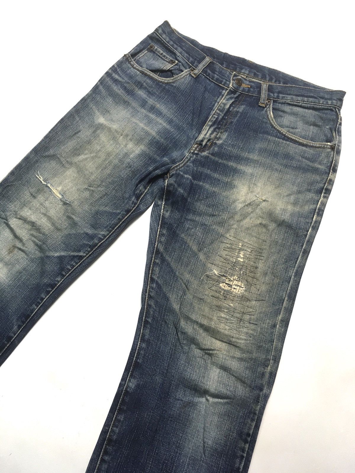 Japanese Brand × Vintage Vintage top valu distressed denim japan Size US 31 - 10 Thumbnail