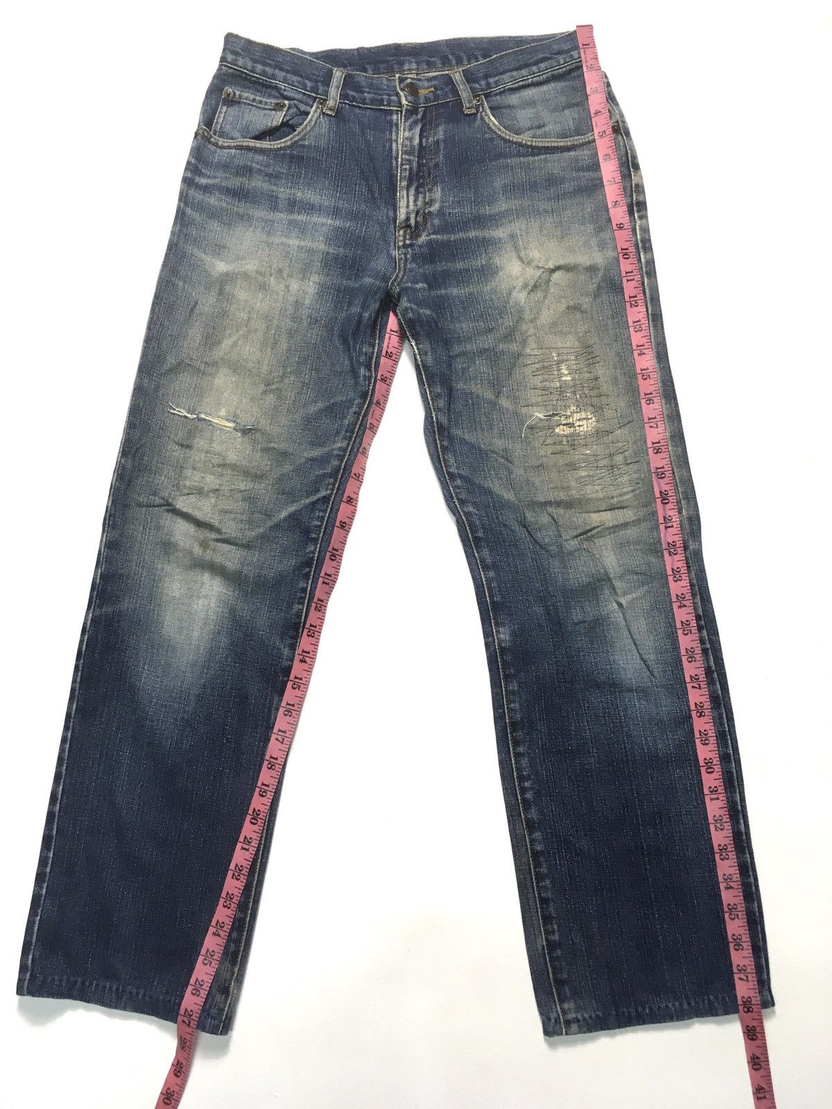 Japanese Brand × Vintage Vintage top valu distressed denim japan Size US 31 - 2 Thumbnail