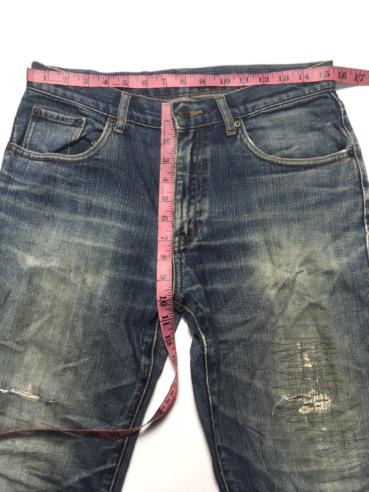 Japanese Brand × Vintage Vintage top valu distressed denim japan Size US 31 - 3 Thumbnail