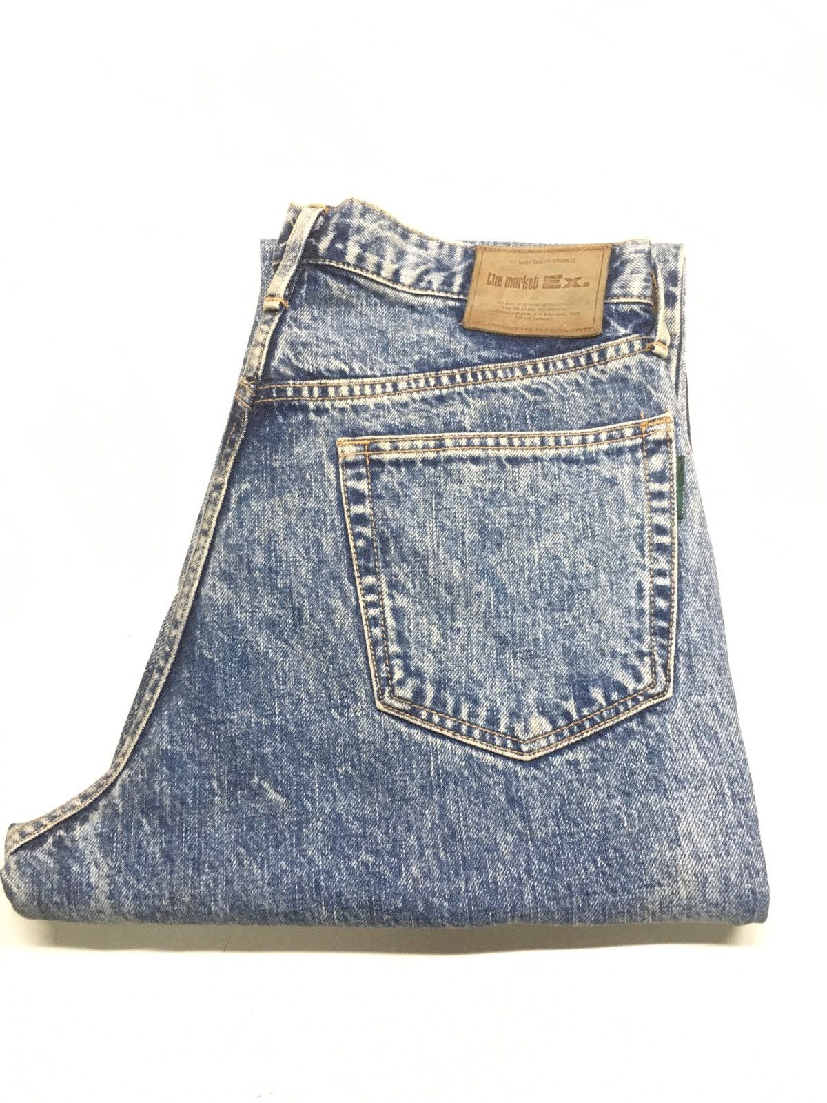 Edwin × Vintage The market ex X Edwin acid warh distressed denim Size US 33 - 1 Thumbnail