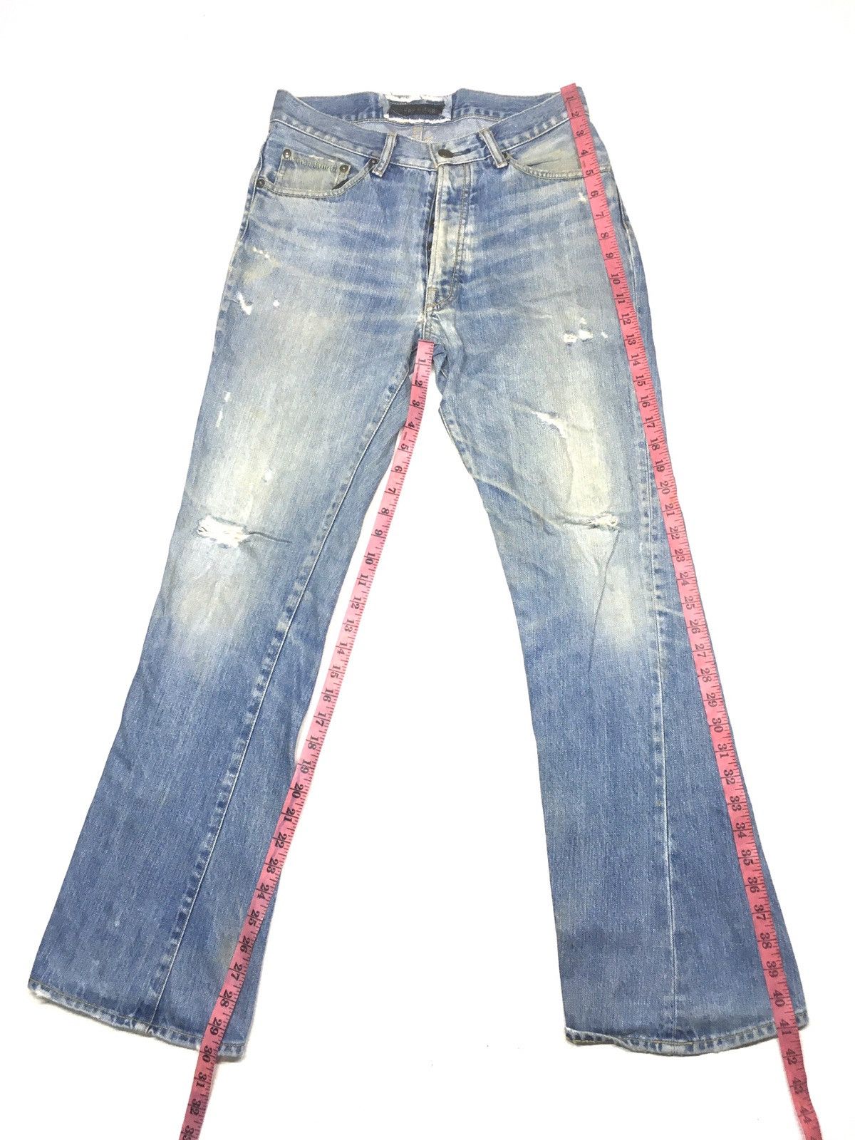 Japanese Brand Surf rider distressed denim japan Size US 30 / EU 46 - 2 Thumbnail