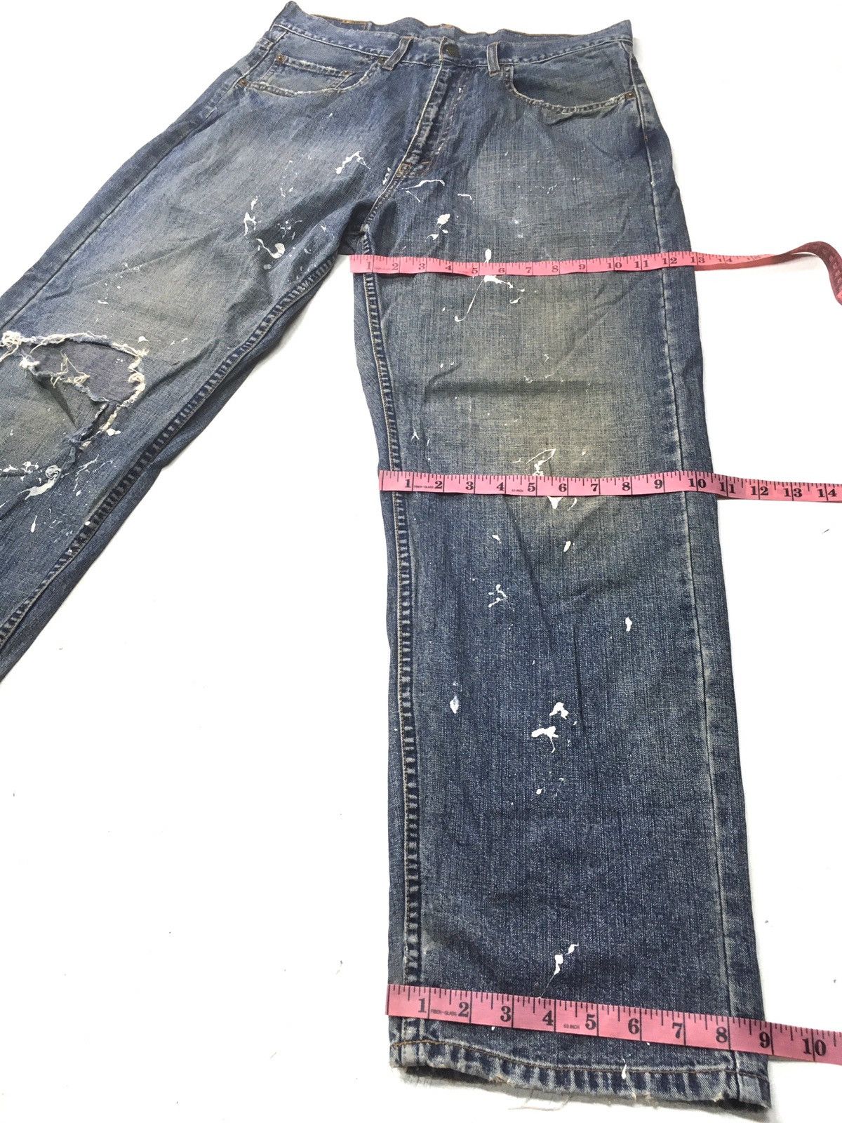 Levi's × Vintage Vintage 90s Levi’s 669 paint splatter distressed denim Size US 33 - 4 Thumbnail