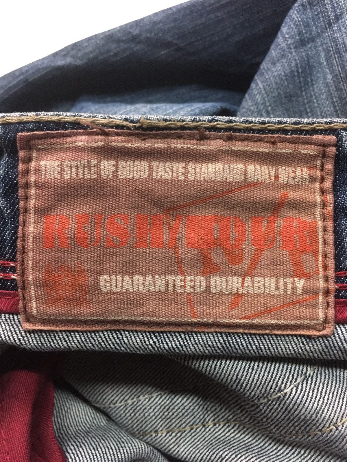 Japanese Brand × Vintage Rush/hour guaranteed durability distressed denim japan Size US 33 - 12 Thumbnail