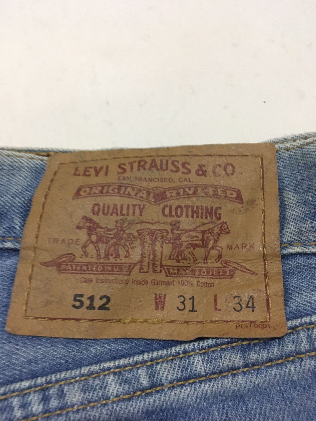 Levi's Vintage Clothing Vintage 80s Levi’s 512 blue wash distressed denim Size US 32 / EU 48 - 10 Thumbnail