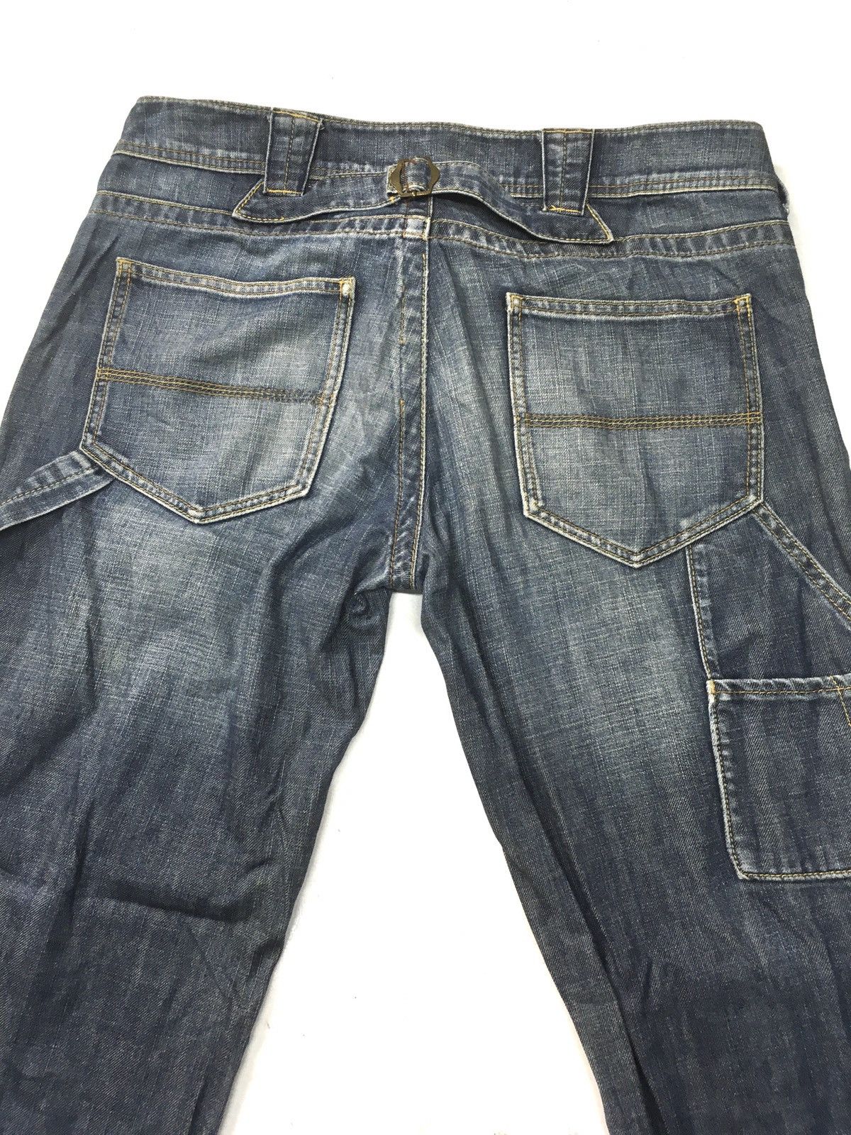 Japanese Brand × Vintage Vintage flare carpenter workwear distressed denim japan Size US 34 / EU 50 - 8 Thumbnail