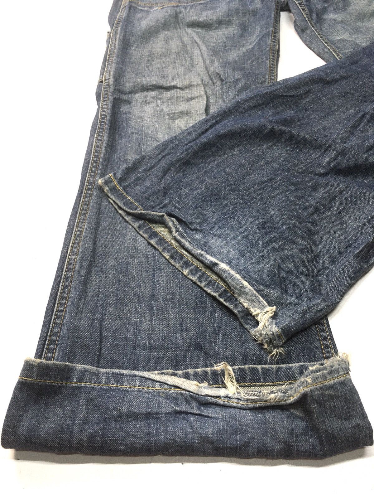 Japanese Brand × Vintage Vintage flare carpenter workwear distressed denim japan Size US 34 / EU 50 - 10 Thumbnail