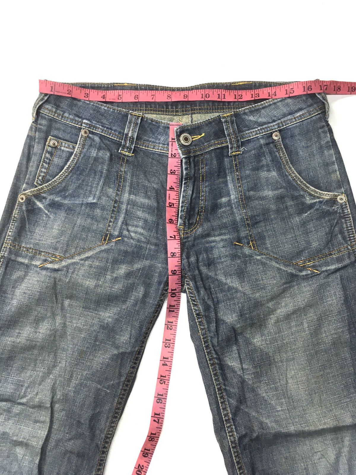 Japanese Brand × Vintage Vintage flare carpenter workwear distressed denim japan Size US 34 / EU 50 - 3 Thumbnail