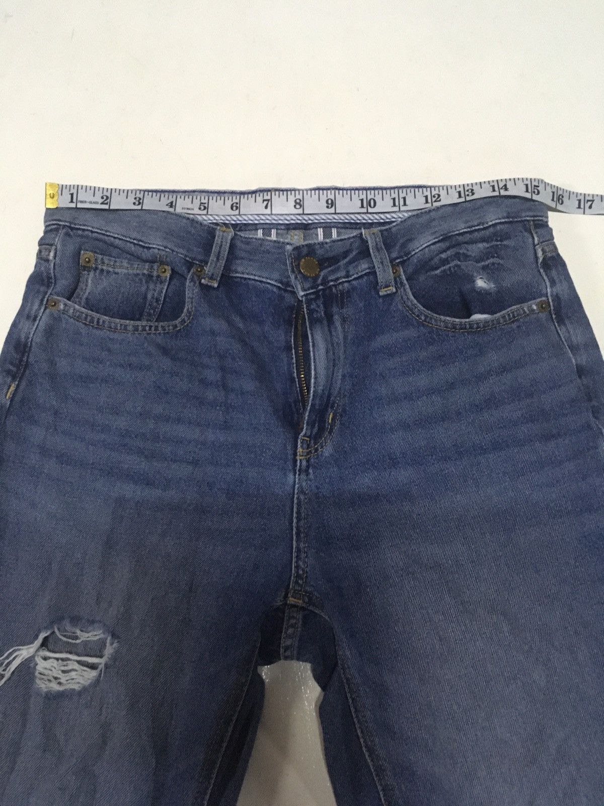 Japanese Brand Vintage GU distressed jeans Size US 31 - 4 Thumbnail