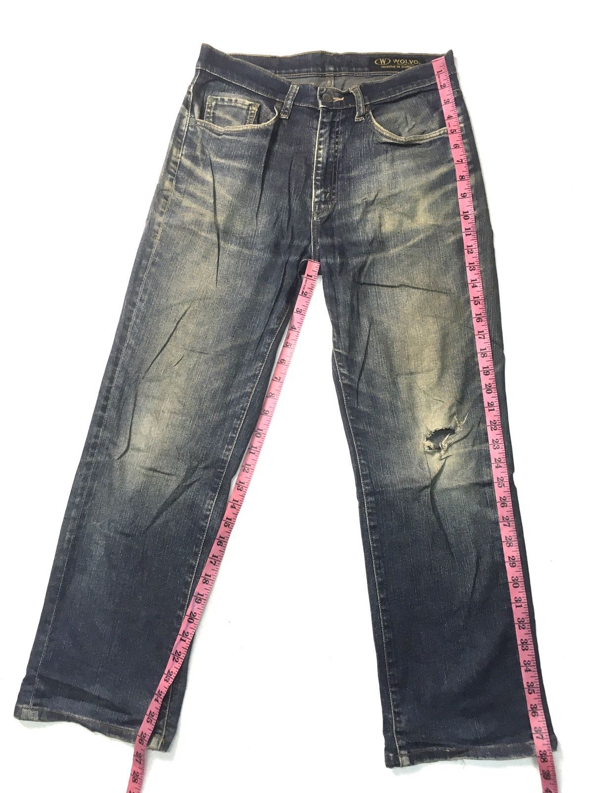 Big John × Vintage vintage Wolvo, produced by big John distressed denim japan Size US 30 / EU 46 - 2 Thumbnail