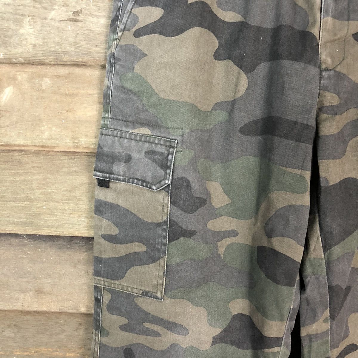 Japanese Brand DL Military Army Green Cargo Multipocket Pants #1464 Size US 30 / EU 46 - 4 Thumbnail