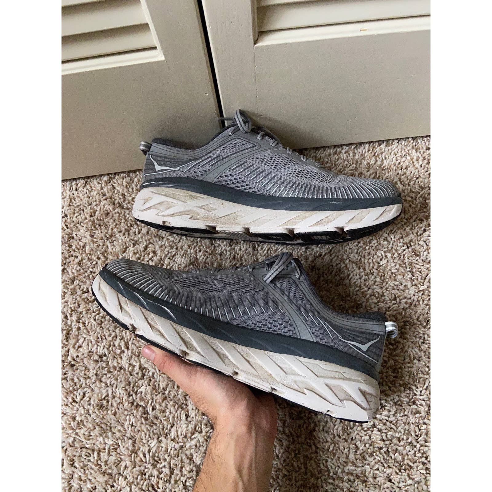 Hoka Hoka One One Bondi 7 Grey Running Shoes Men’s Size 10 Size US 10 / EU 43 - 6 Thumbnail