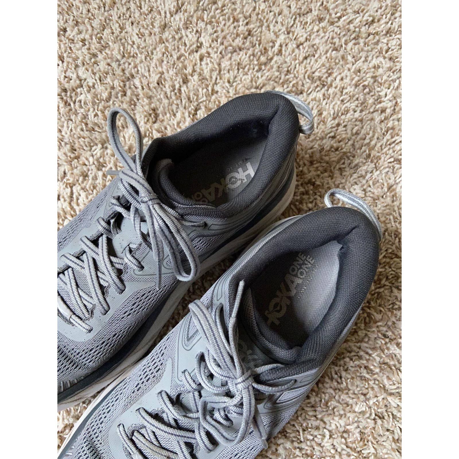 Hoka Hoka One One Bondi 7 Grey Running Shoes Men’s Size 10 Size US 10 / EU 43 - 7 Thumbnail