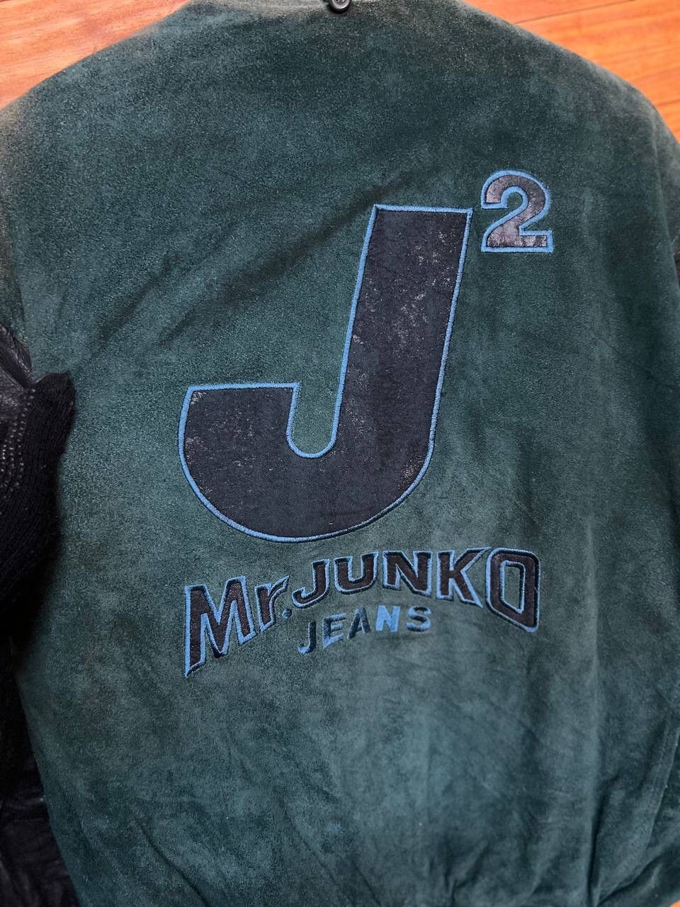 Mr. Junko × Vintage VINTAGE MR. JUNKO EMBROIDERED LEATHER VARSITY JACKET Size US L / EU 52-54 / 3 - 4 Thumbnail
