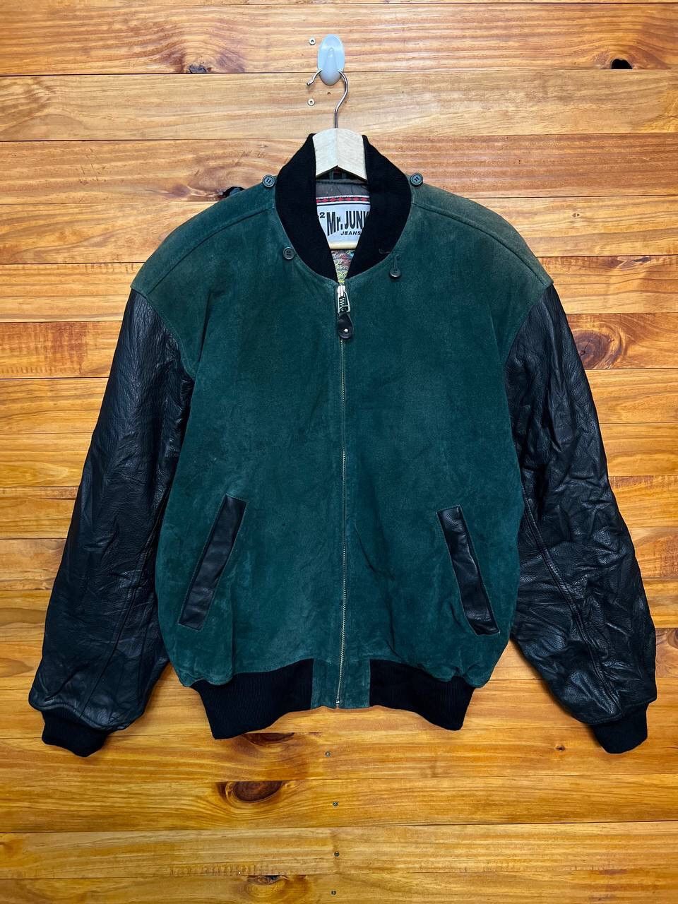 Mr. Junko × Vintage VINTAGE MR. JUNKO EMBROIDERED LEATHER VARSITY JACKET Size US L / EU 52-54 / 3 - 5 Thumbnail