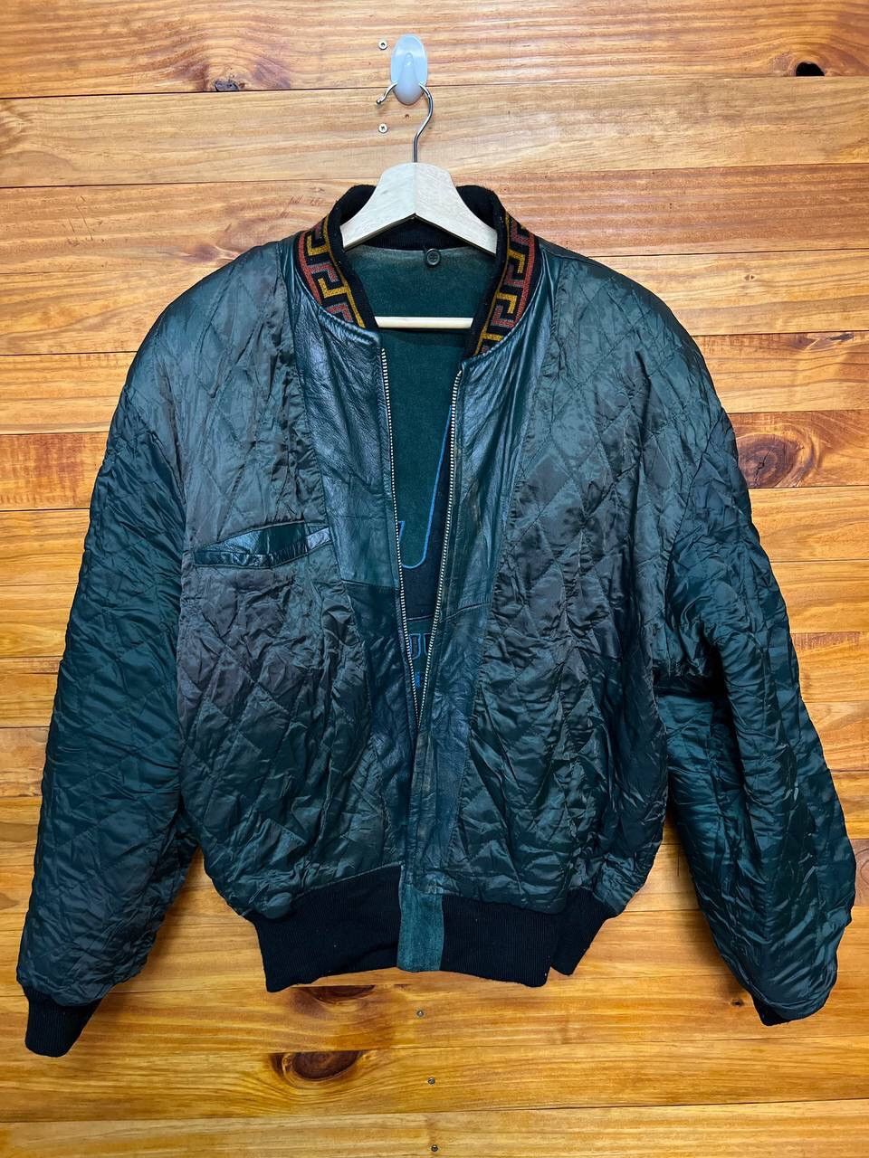 Mr. Junko × Vintage VINTAGE MR. JUNKO EMBROIDERED LEATHER VARSITY JACKET Size US L / EU 52-54 / 3 - 14 Thumbnail