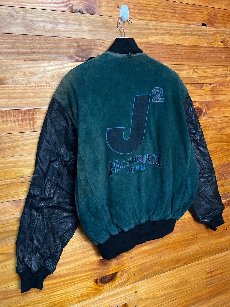 Mr. Junko × Vintage VINTAGE MR. JUNKO EMBROIDERED LEATHER VARSITY JACKET Size US L / EU 52-54 / 3 - 2 Thumbnail