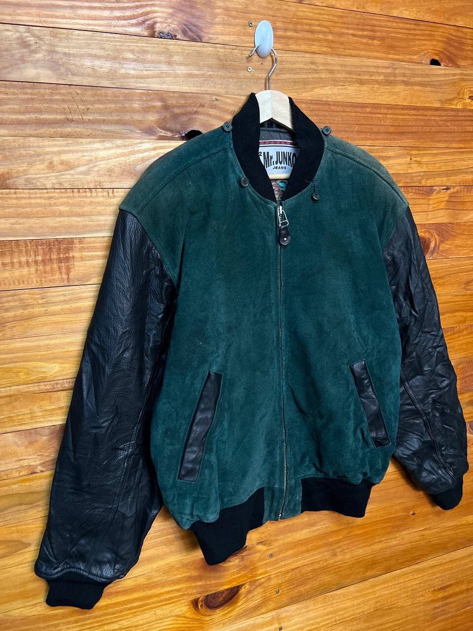 Mr. Junko × Vintage VINTAGE MR. JUNKO EMBROIDERED LEATHER VARSITY JACKET Size US L / EU 52-54 / 3 - 6 Thumbnail