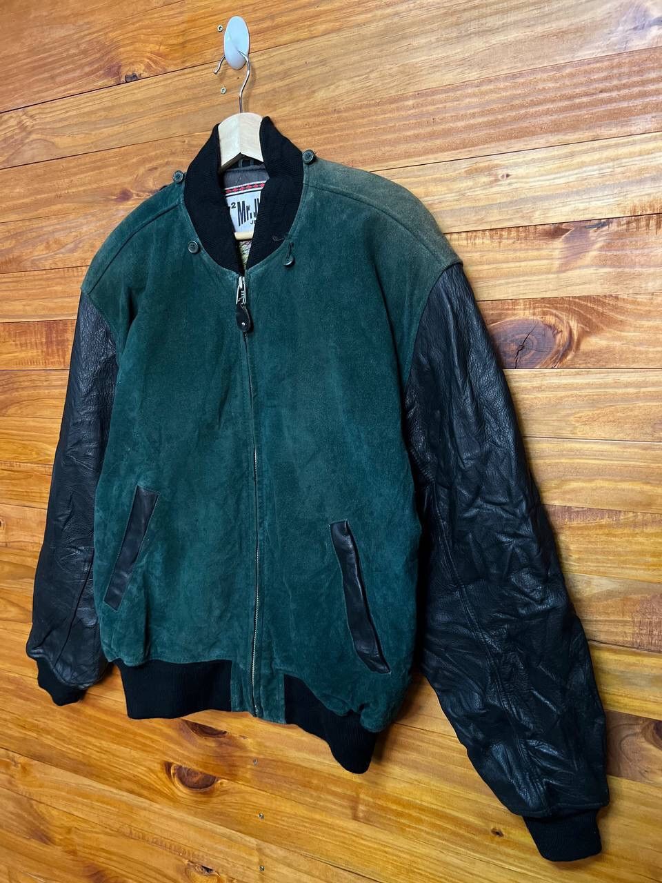 Mr. Junko × Vintage VINTAGE MR. JUNKO EMBROIDERED LEATHER VARSITY JACKET Size US L / EU 52-54 / 3 - 7 Thumbnail