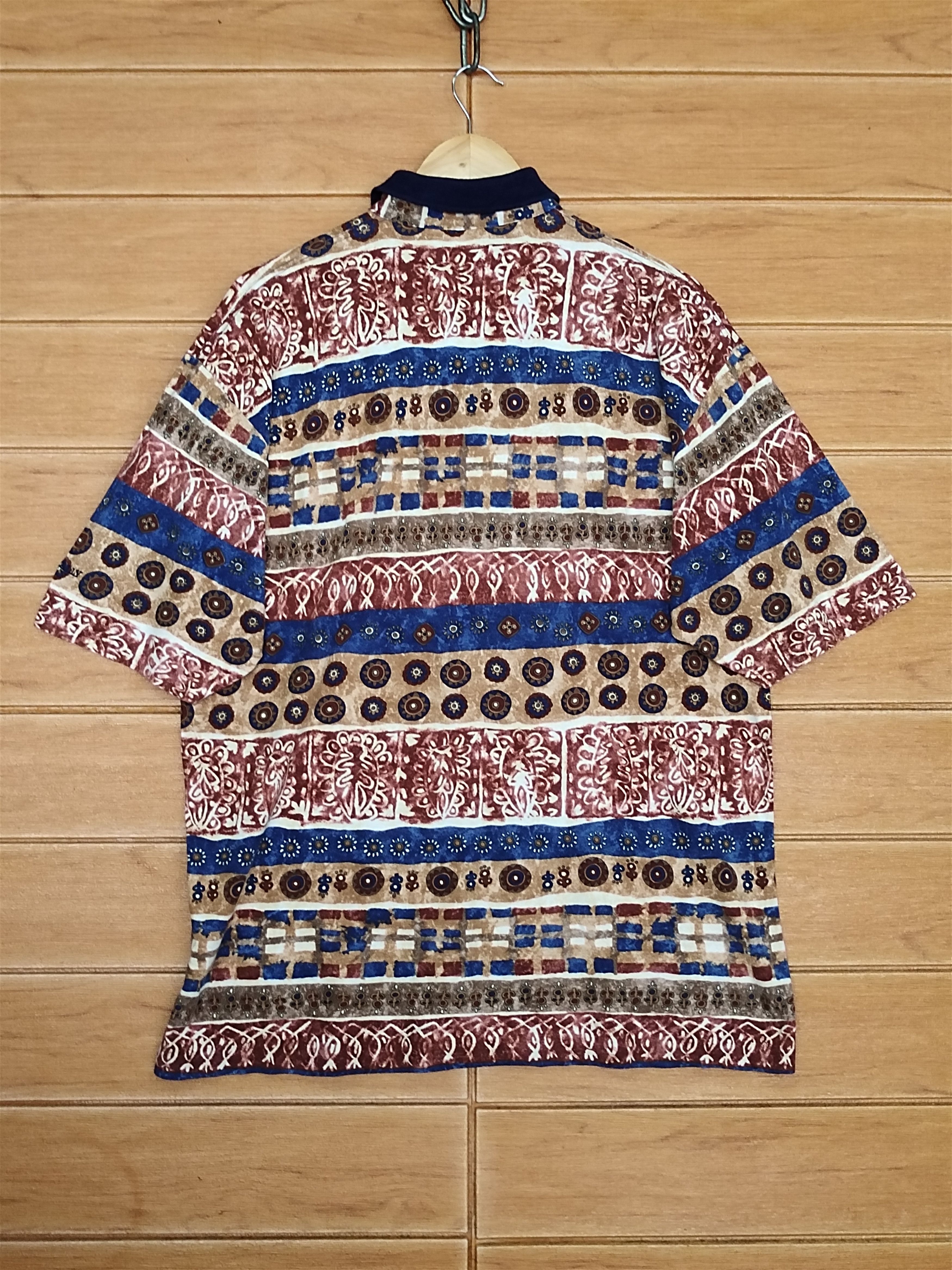 Bally Vintage BALLY Made In Italy Full Print Polo Shirt Size US XL / EU 56 / 4 - 8 Thumbnail
