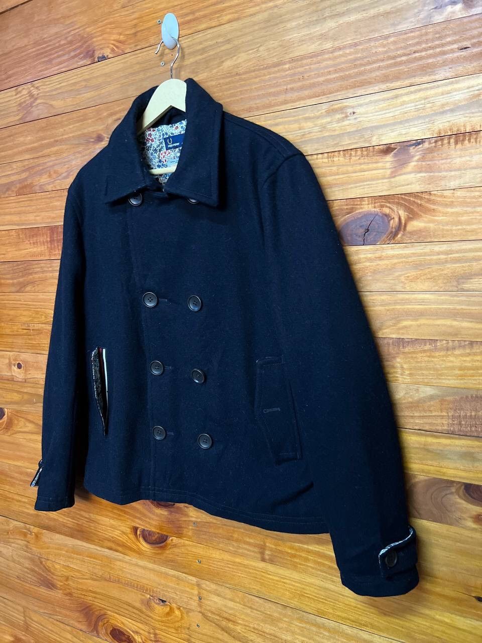 Fred Perry FRED PERRY THERMORE PEA COAT DOUBLE BREAST JACKET Size US XL / EU 56 / 4 - 3 Thumbnail