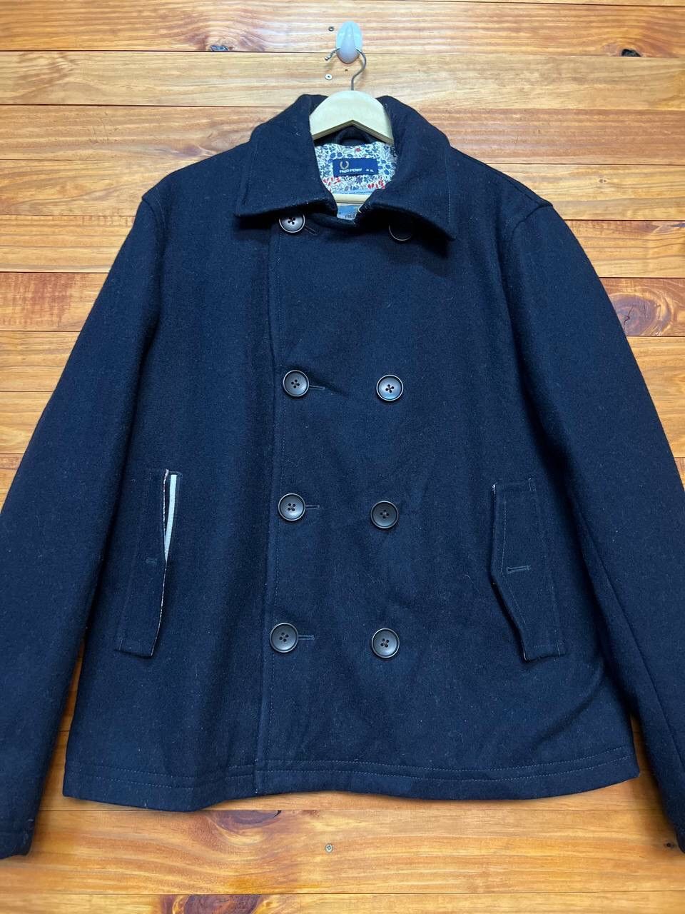 Fred Perry FRED PERRY THERMORE PEA COAT DOUBLE BREAST JACKET Size US XL / EU 56 / 4 - 4 Thumbnail